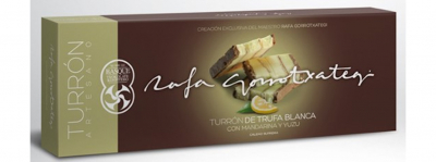 TURRON DE TRUFA BLANCA CON MANDARINA YUZU